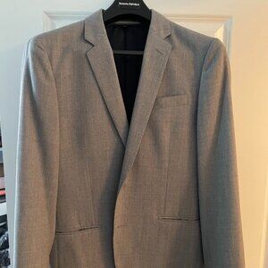 J Crew Suit Jacket Mens 40S Slim Charcoal Gray Ludlow Traveler Wool Italy A0536